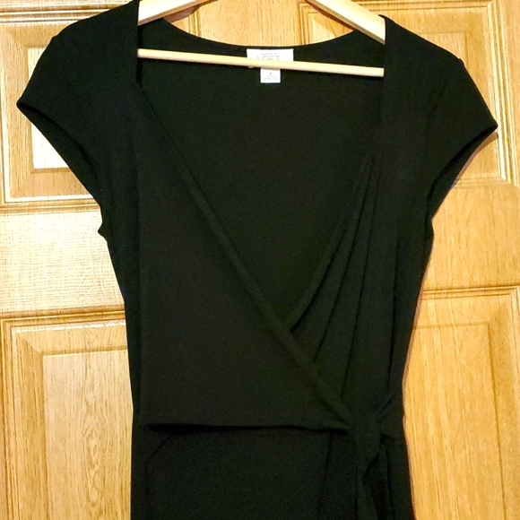 Ann Taylor LOFT Black Wrap Dress - Picture 2 of 8